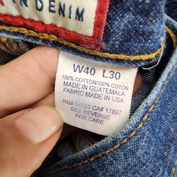 Old Navy Jeans Mens 40x30 Medium Wash Cotton High Rise Straight - Picture 9 of 10